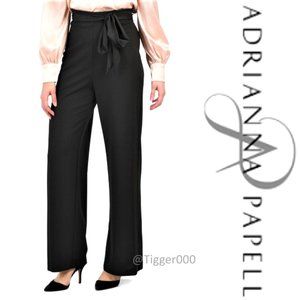 ADRIANNA PAPELL Crepe Satin Bow Dress Pants